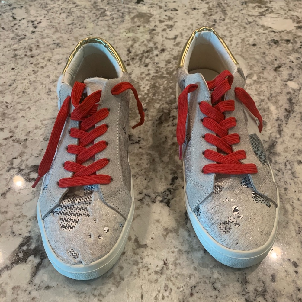 Stylish tennis shoes.
